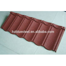 Color Stone Coated Steel Roofing Tile Sheet With Best Price And Long life , Stone Coated Step Tile Roofing Sheet Price